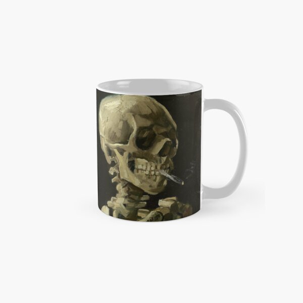 Item preview, Memento Mori - Skull of a Skeleton with Burning Cigarette by Vincent Van Gogh designed and sold by NewNomads.