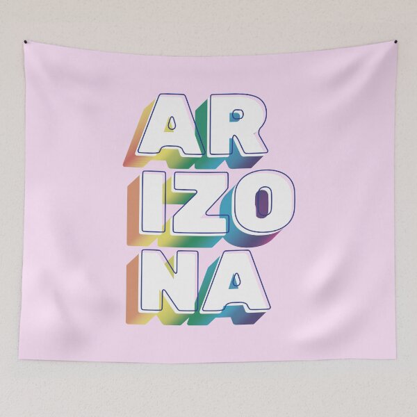 Item preview, Arizona rainbow typography LGBT designed and sold by Seven-Stripes.