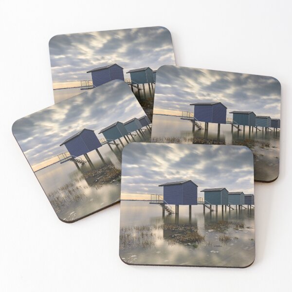 Item preview, High tide at Osea Beach Huts designed and sold by bitm2007.