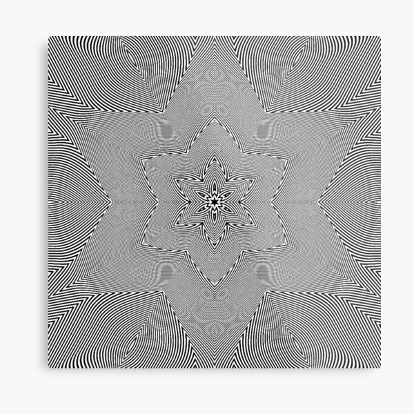 Visual Optical Illusion Metal Print