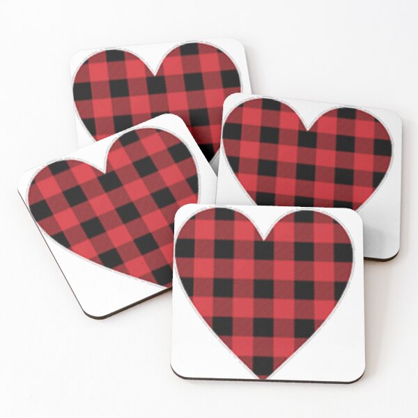 Item preview, Plaid Heart - red and black designed and sold by SerpentSkyArts.