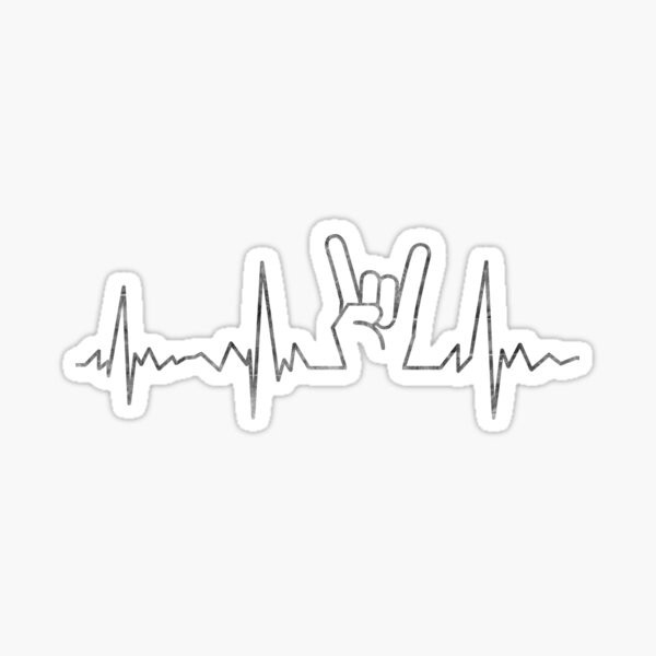 Item preview, Heavy Metal Heartbeat Metalhead Distressed Design designed and sold by playloud.