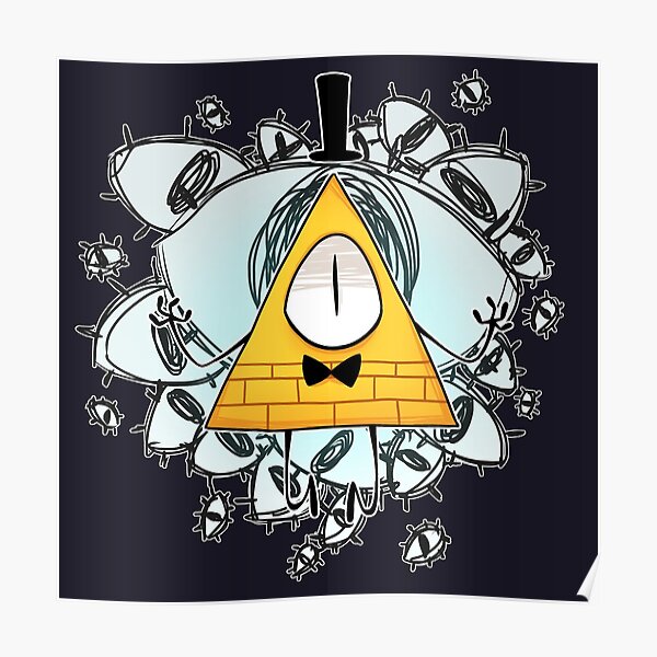 Bill Cipher Anime Posters Redbubble - anime bill cipher roblox