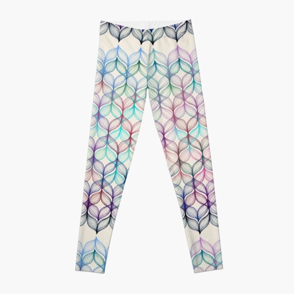 Mermaid's Braids - a colored pencil pattern Leggings