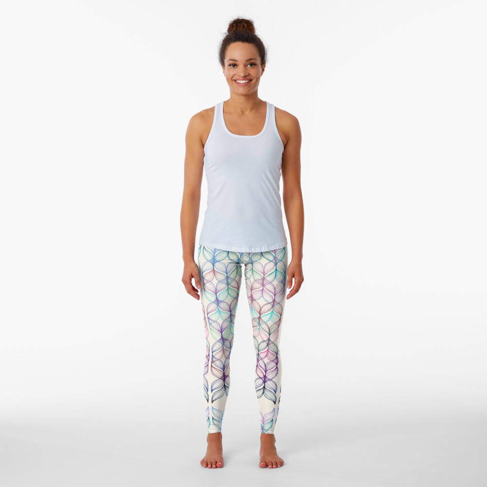 Mermaid's Braids - a colored pencil pattern Leggings