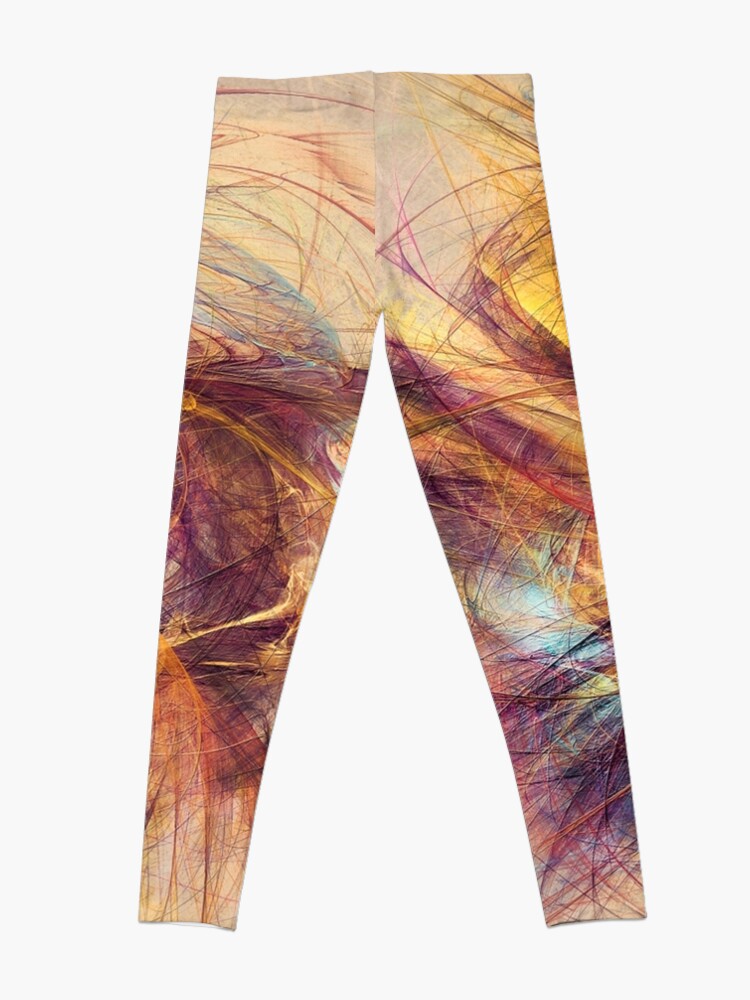 Alternate view of Great Bang Fractal Art Leggings