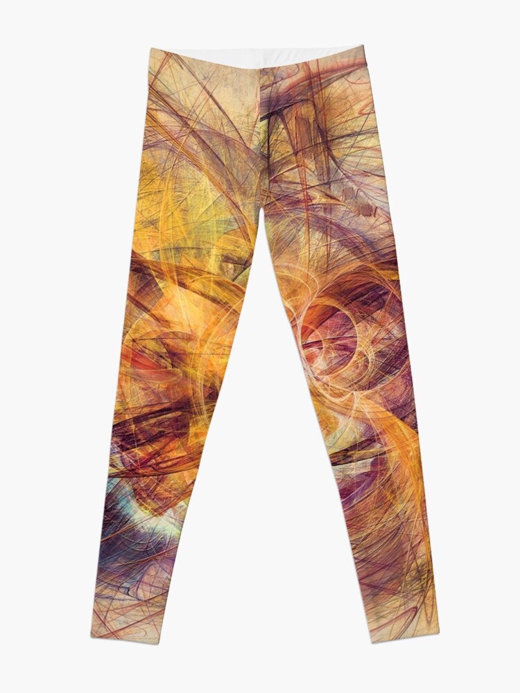 Alternate view of Great Bang Fractal Art Leggings