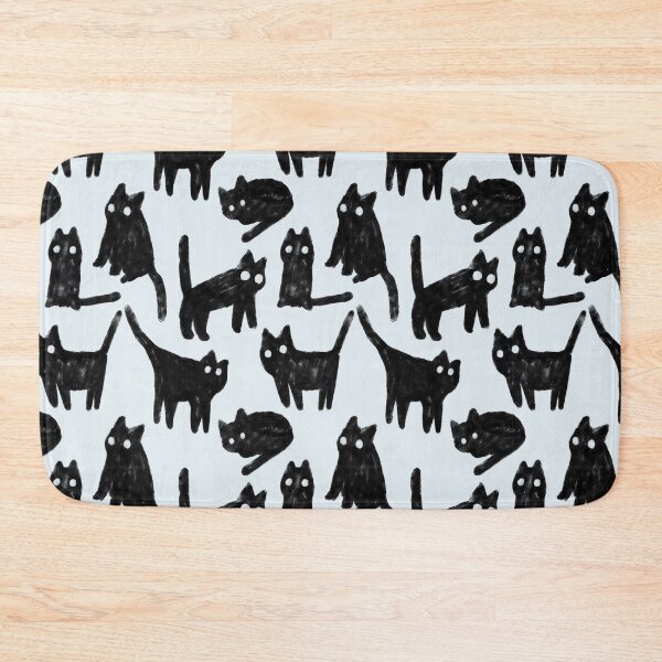 Item preview, Gouache black cats pattern.  designed and sold by kostolom3000.