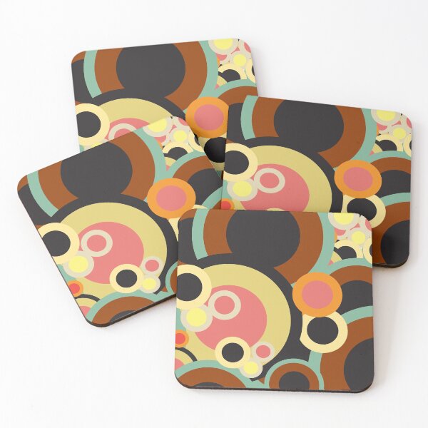 Item preview, Groovy Retro circles pattern Abstract Mid Century color palette  designed and sold by Naumovski.