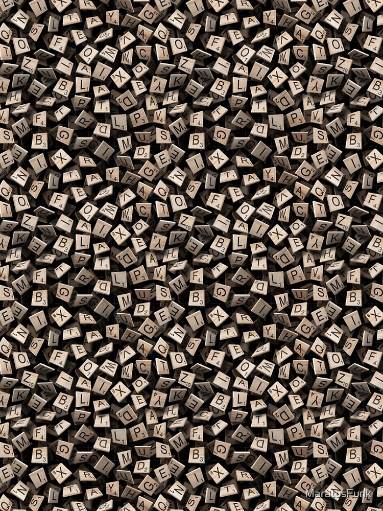Scrabble Tile Madness Pattern by MaratusFunk