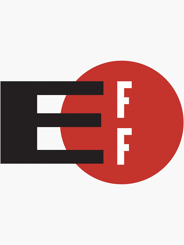 Thumbnail 3 of 3, Sticker, Tech - EFF (Electronic Frontier Foundation) designed and sold by Veganarchism.