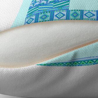 Alternate view of Letter B Blue Aztec Stripes Pattern Boho Monogram Initial Throw Pillow