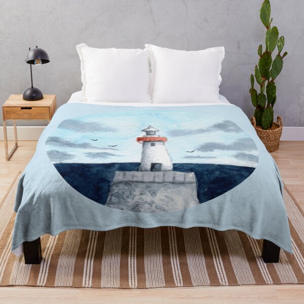 Item preview, Lighthouse - Round - Watercolour Painting designed and sold by Pattokarts.