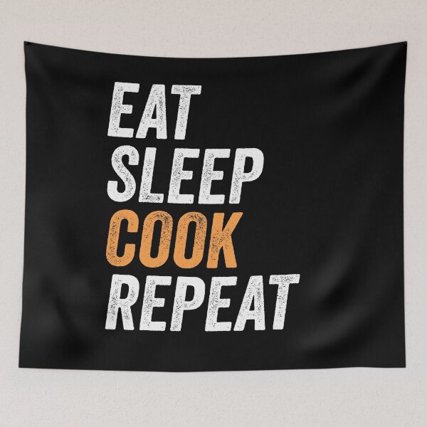 Item preview, Eat Sleep Cook Repeat Funny Gift For Those Who Love Cooking designed and sold by zenpatterns.