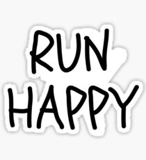 Run Happy Sticker