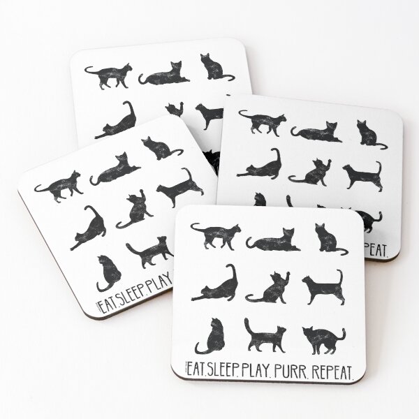Item preview, EAT SLEEP PLAY Cats designed and sold by catsandmore.