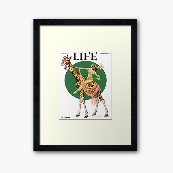 LIFE : Vintage 1921 Magazine Advertising Print Framed Art Print