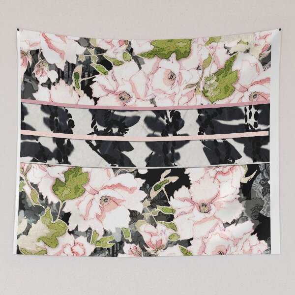 Item preview, Pink Peony Blossoms with Shibori "Obi" designed and sold by SandAndChi.