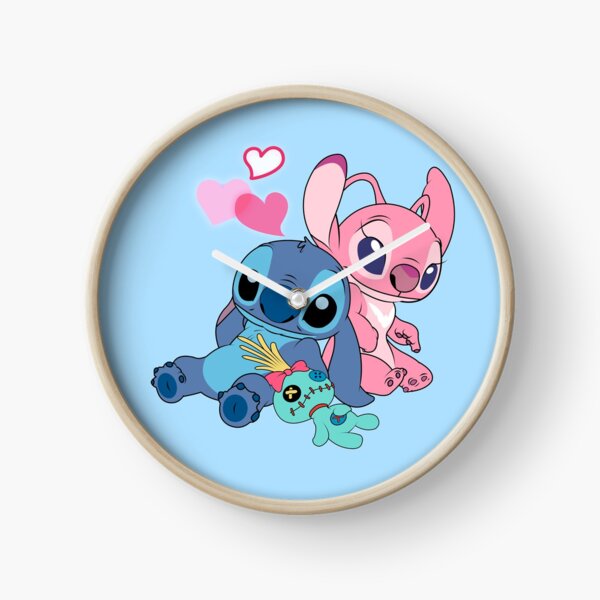 Stitch & Angel 2 Clock