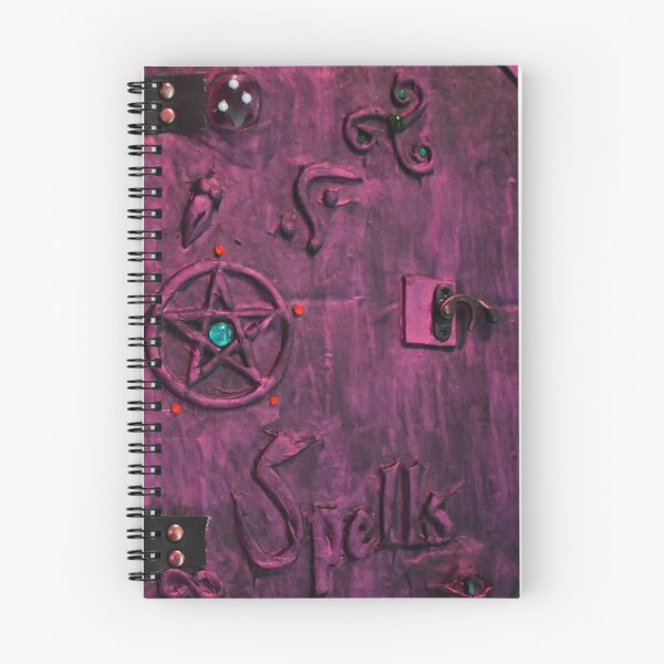 Item preview, hand made spell book, purple designed and sold by myatticstudio.
