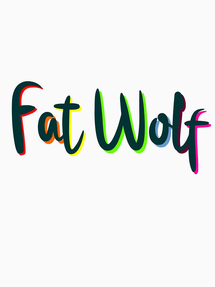 Fat Wolf Rainbow (Black) by danbadgeruk
