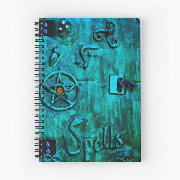 Item preview, hand made spell book, teal designed and sold by myatticstudio.
