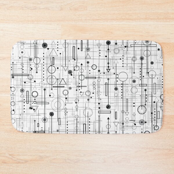 Item preview, Abstract steampunk pattern geometric circle in black and white designed and sold by GeometricEye.