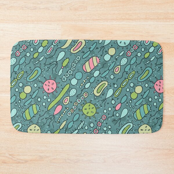 Item preview, Microbes pattern. Bacteria design for biology lovers. Virus illustration. designed and sold by kostolom3000.