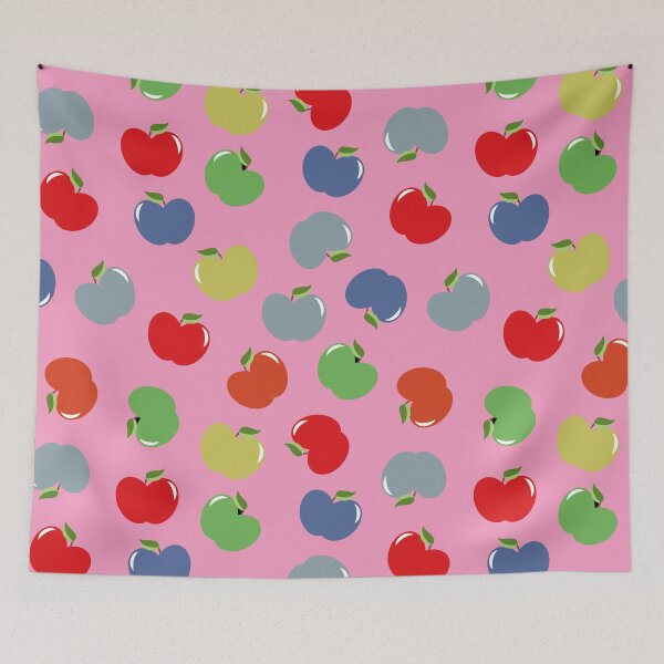 Item preview, David Rose Designs - Apples (Multicolor on Pink designed and sold by Sartabanfi.