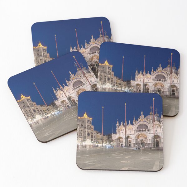 Item preview, Venice Italy Night Magic - Saint Mark Square Piazza San Marco Blue Midnight designed and sold by Georgia Mizuleva.