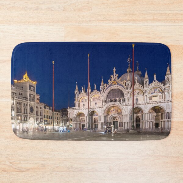 Item preview, Venice Italy Night Magic - Saint Mark Square Piazza San Marco Blue Midnight designed and sold by Georgia Mizuleva.