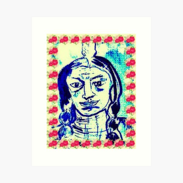 indian flowers Art Print