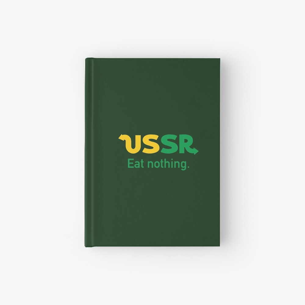 Ussr Eat Nothing Meme Hardcover Journal By Glyphz Redbubble - roblox logo swap meme greeting card by glyphz redbubble