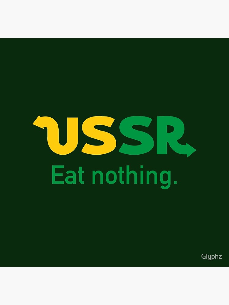 Ussr Eat Nothing Meme Art Board Print By Glyphz Redbubble - roblox logo swap meme by glyphz redbubble