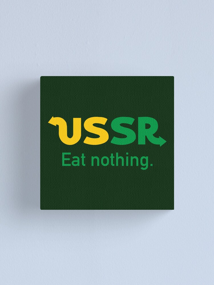 Ussr Eat Nothing Meme Canvas Print By Glyphz Redbubble - roblox logo swap meme by glyphz redbubble