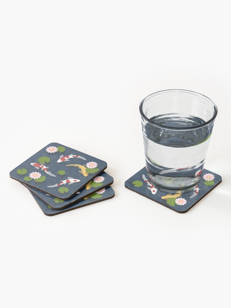 Alternate view of Japanese Koi Fish Pond Coasters (Set of 4)