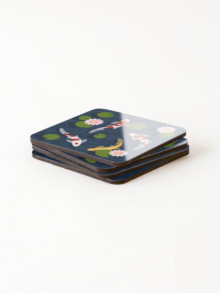 Alternate view of Japanese Koi Fish Pond Coasters (Set of 4)