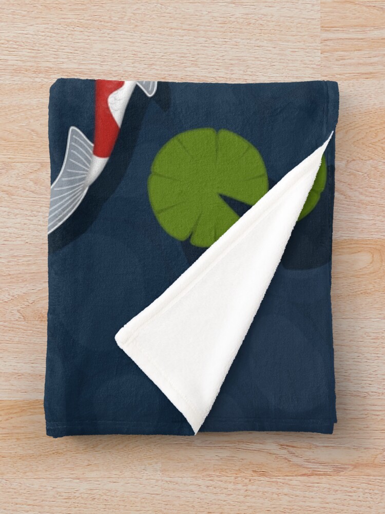 "Japanese Koi Fish Pond" Throw Blanket for Sale by chibibikun Redbubble