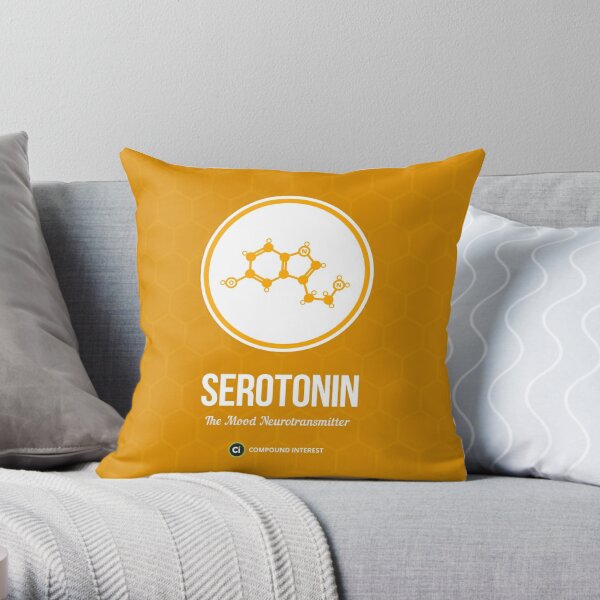 Neurotransmitter Series: Serotonin Throw Pillow