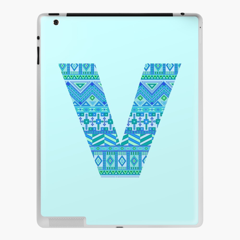 All Models Available The Abstract Blue and Green Triangle Aztec Skin Set for the Apple iPad