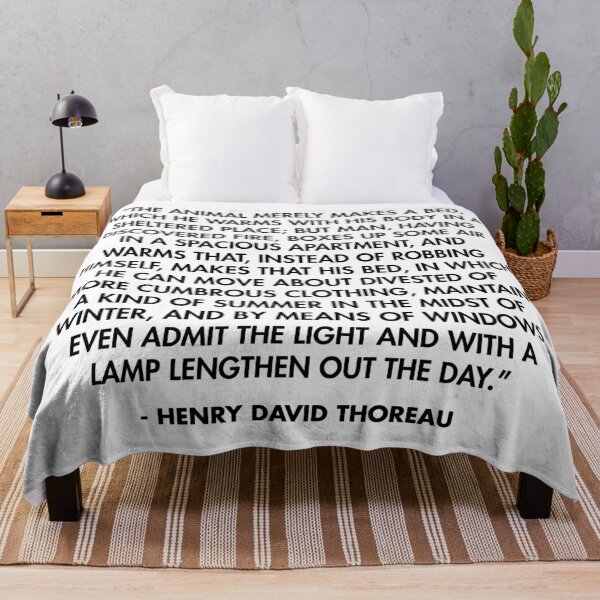 Item preview, “The animal merely makes a bed, which he warms with his body in a sheltered place...” - Henry David Thoreau designed and sold by AlanPun.