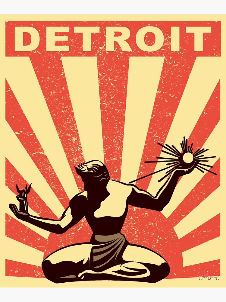 Spirit Of Detroit (Vintage Retro Design)