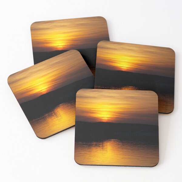 Item preview, Sunset Silhouettes over Leodamais Bay designed and sold by IslayFineArt.