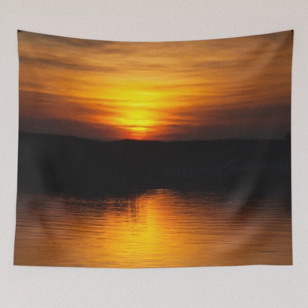 Item preview, Sunset Silhouettes over Leodamais Bay designed and sold by IslayFineArt.
