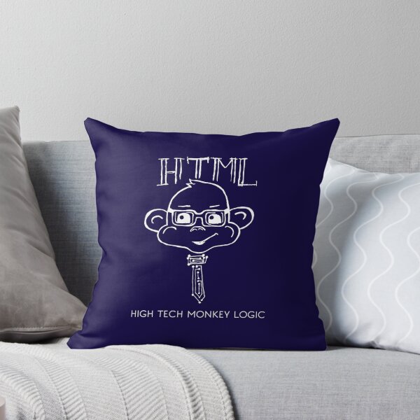 Item preview, HTML High Tech Monkey Logic funny acronym White designed and sold by Ilze Lucero.