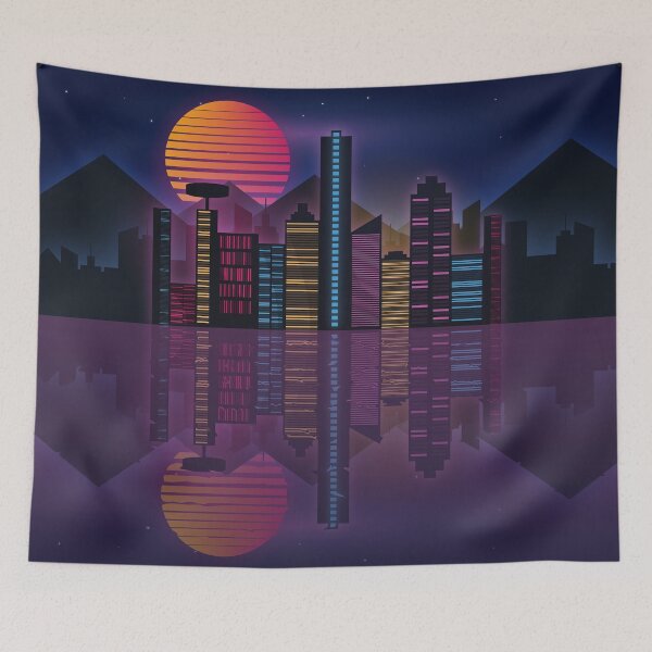 Artikelvorschau, Synthwave Night Scape entworfen und verkauft von MartineMeeka.