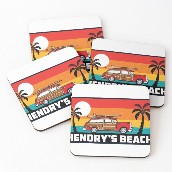 Item preview, Hendry's Beach California Surfing Woodie Surf Surfer Surfboard Santa Barbara designed and sold by DESTINATIONS DECAL.