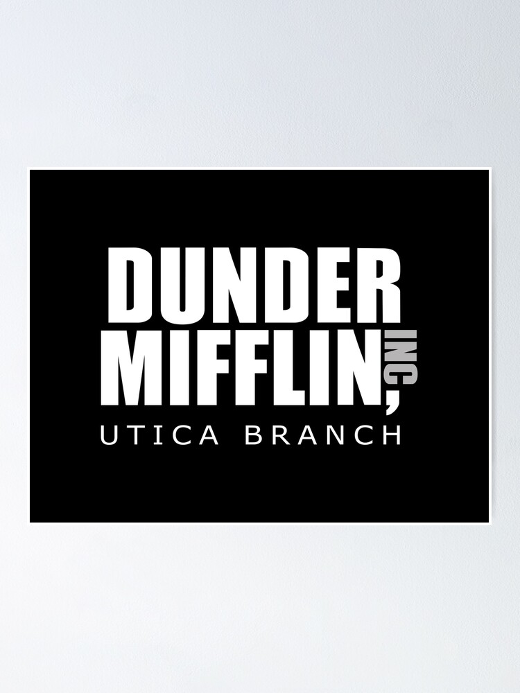 Dunder Mifflin Utica Branch logo design Poster