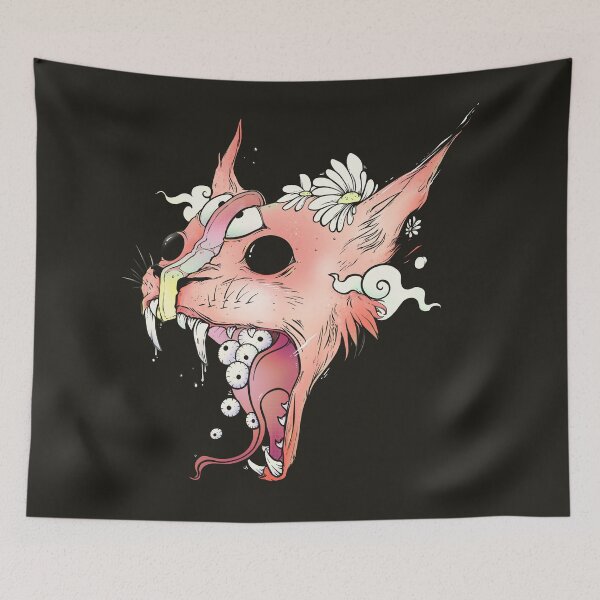 Item preview, Colorful Cat Art With Tongue And Eyeballs  designed and sold by cellsdividing.