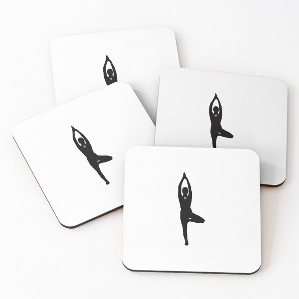 Item preview, Black and Orange Heart Yoga Silhouette designed and sold by emroccs.